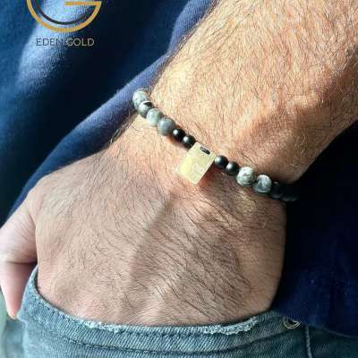 دستبند مردانه طلا قابل حک