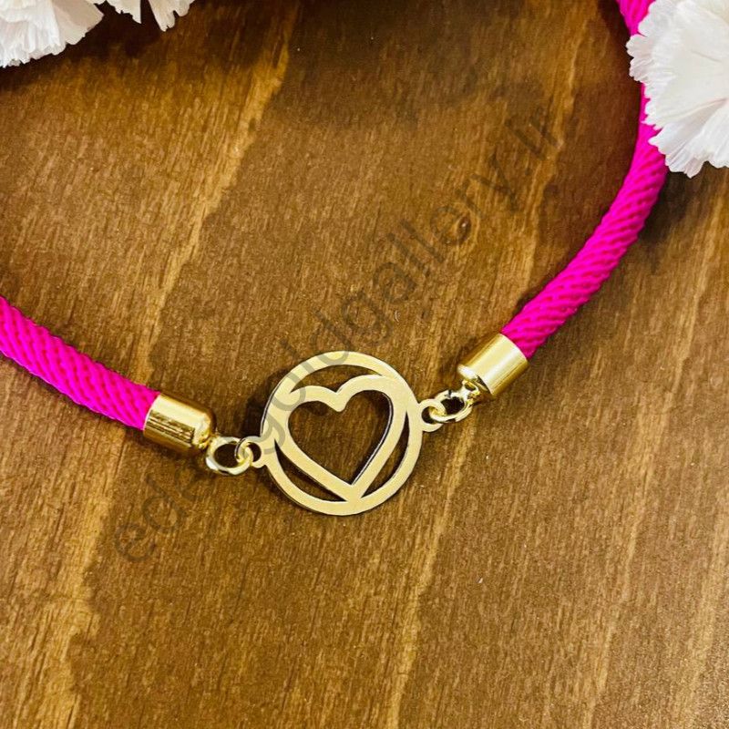 دستبند طرح دایره و قلب