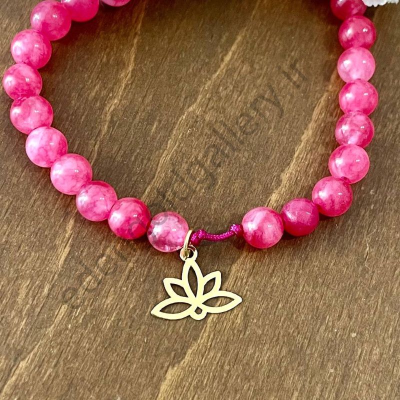 دستبند طرح گل نیلوفر