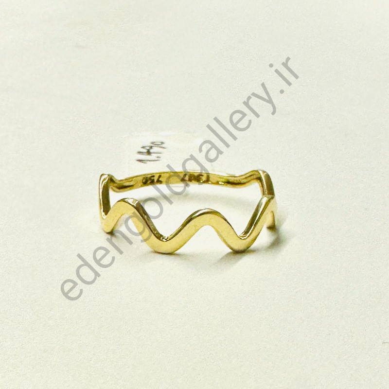 انگشتر طلا طرح موج کد936